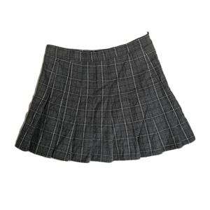 plaid pleated mini skirt